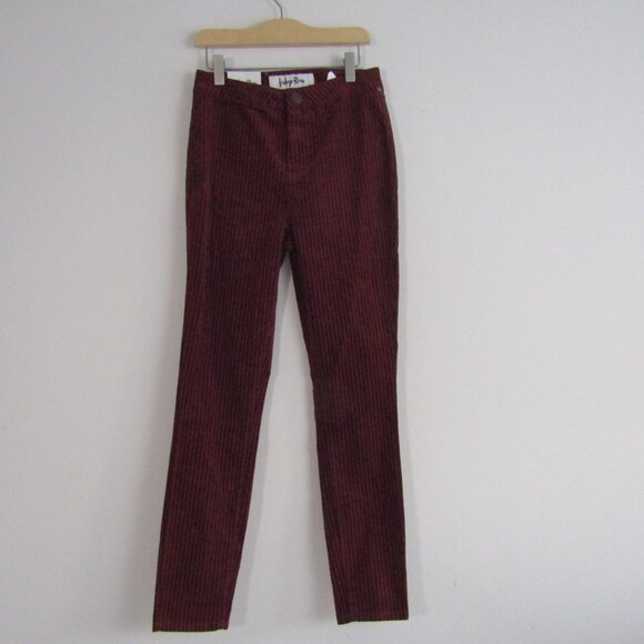 Indigo Rein Corduroy Skinny Jeans 24 Burgundy Red Casual Fall Cozy - Picture 1 of 11